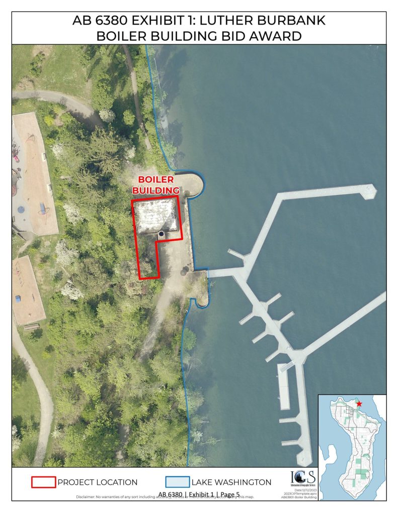 Luther Burbank Boiler Building overview rendering. Courtesy of the city of Mercer Island