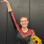 Mercer Island High School sophomore Maya Moncaster notched a 7.175 on the uneven bars at the 3A state gymnastics meet on Feb. 23 at Sammamish High School. Courtesy photo