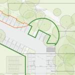 In this graphic, theres the former Tullys coffee shop site on the lower left and the other two parcels above, all of which are proposed to be utilized in the Town Center long-term regional transit commuter parking project. Courtesy of the city of Mercer Island