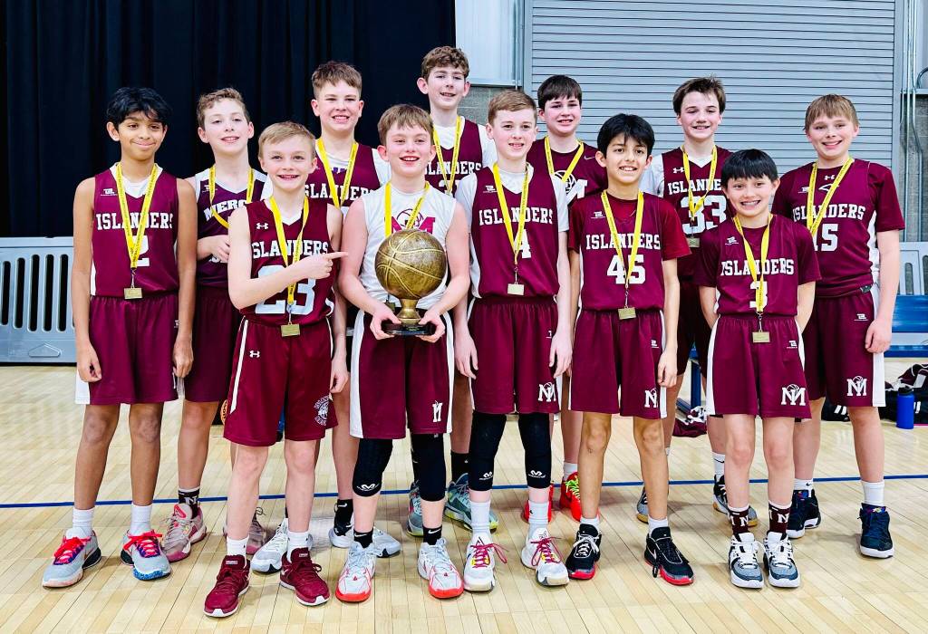Mercer Islands sixth-grade boys basketball squad won the gold division state championship at the Washington State Middle School Championships from March 15-17 in Spokane. The locals defeated Lake Washington, 39-34, in the final game. The boys also won the Eastside Travel League regular season and gold tournament championship. This is the second state title for this group, which also won in 2022 as fourth-graders. The Tony Locascio-coached team is: Cash Coochise, Paxton Conklin, Colton Gribble, Drew Munson, Will Russell, Cal Robinson, Blake Schwabe, Franco Giler, Jacob Sharpe, Luke Thomas, Luke Wilbur and Vidhun Srivathsan. Courtesy photo