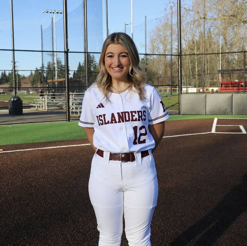 Mercer Island High Schools fastpitch softball senior captain Sophia Pacecca. Photo courtesy of Abigail Little