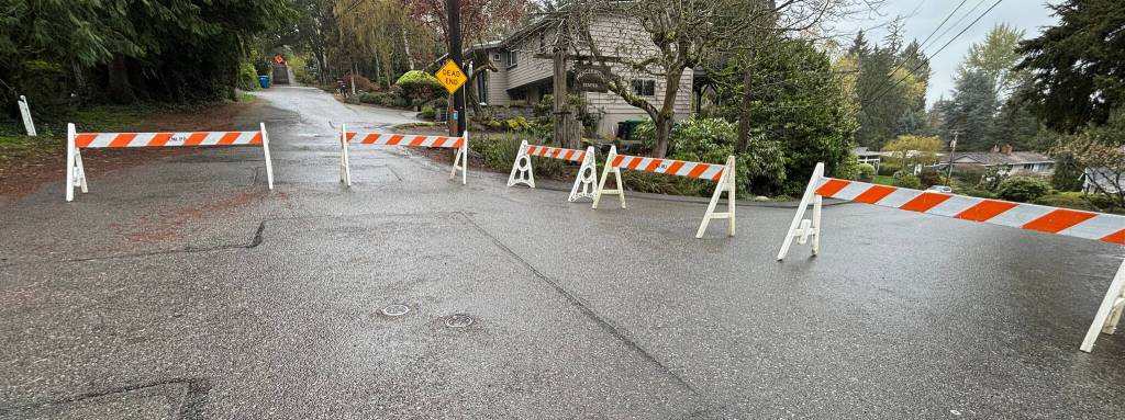 Streets are blocked off in the vicinity of 95th Court Southeast. Andy Nystrom/ staff photo