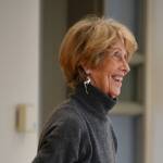 Ann Janes-Waller unleashes some laughter following the class. Andy Nystrom/ staff photo