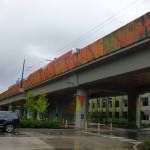 South Bellevue Station. Mural depicting the seasonal colors of the Mercer Slough by artist Vicki Scuri. (Cameron Sires/Sound Publishing)