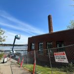 Phase one construction is underway on the Luther Burbank Park Boiler Building on the waterfront. Andy Nystrom/ staff photo