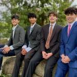 From left to right, Rohan Patel, Abhi Kothapalli, Arman Najafian and Jordan Benitez have formed the startup BIPS (Brain Impact Protection Services) and are pitching a Smart Mouthguard product. Photo courtesy of Hanieh Aghighi