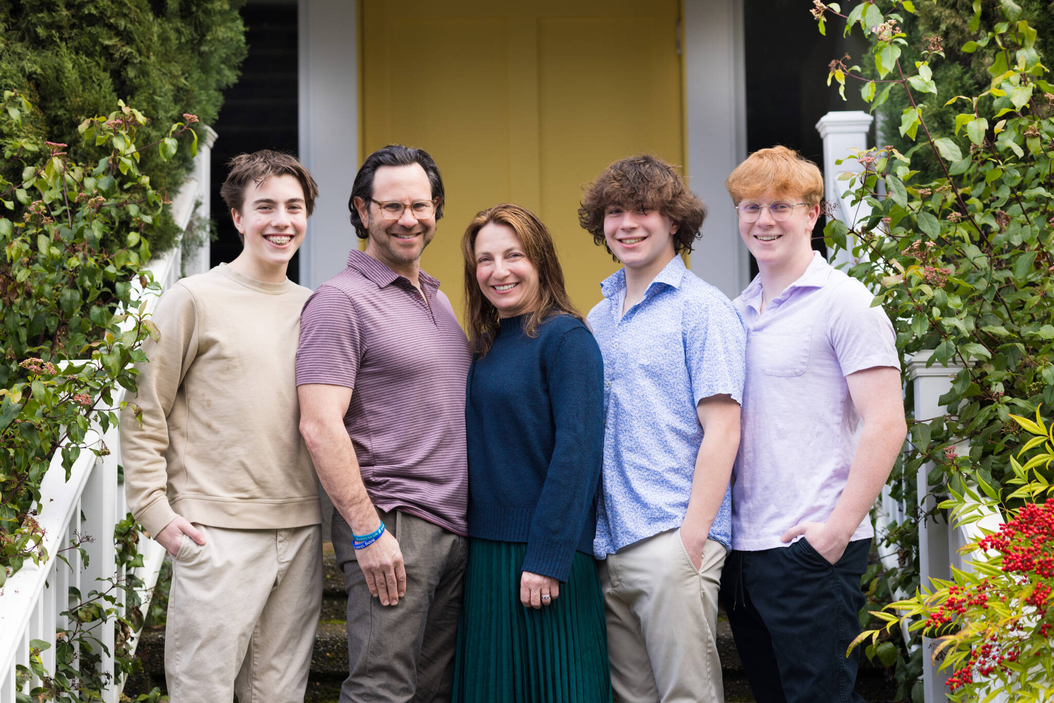 Mercer Islands Mezistrano family, from left to right, Avi, Joel, Hoda, Levi and Dan. Photo courtesy of Lisi Wolf