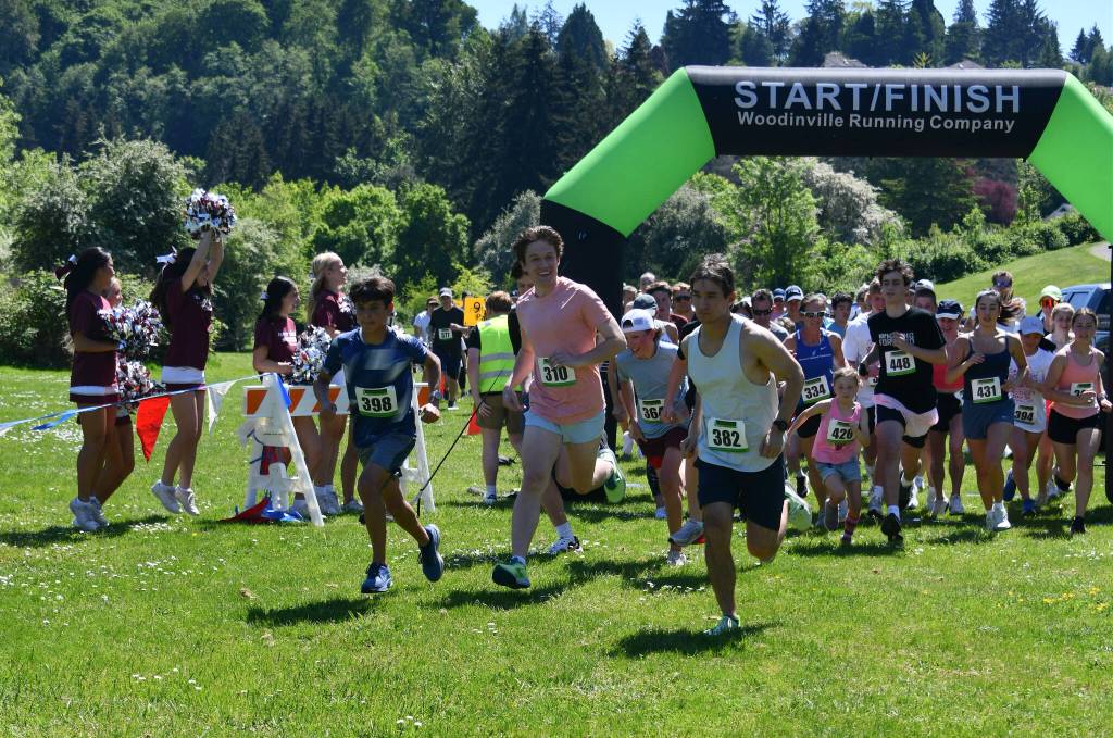 Mercer Trade Inc. Mothers Day 5K participants hit the Luther Burbank Park course on May 11. Andy Nystrom/ staff photo