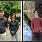 From left to right, Mercer Islands Davin Aoyama, Subhadra Vadlamannati and Andrei Espelien. Andy Nystrom/ staff photo (left) and courtesy photo