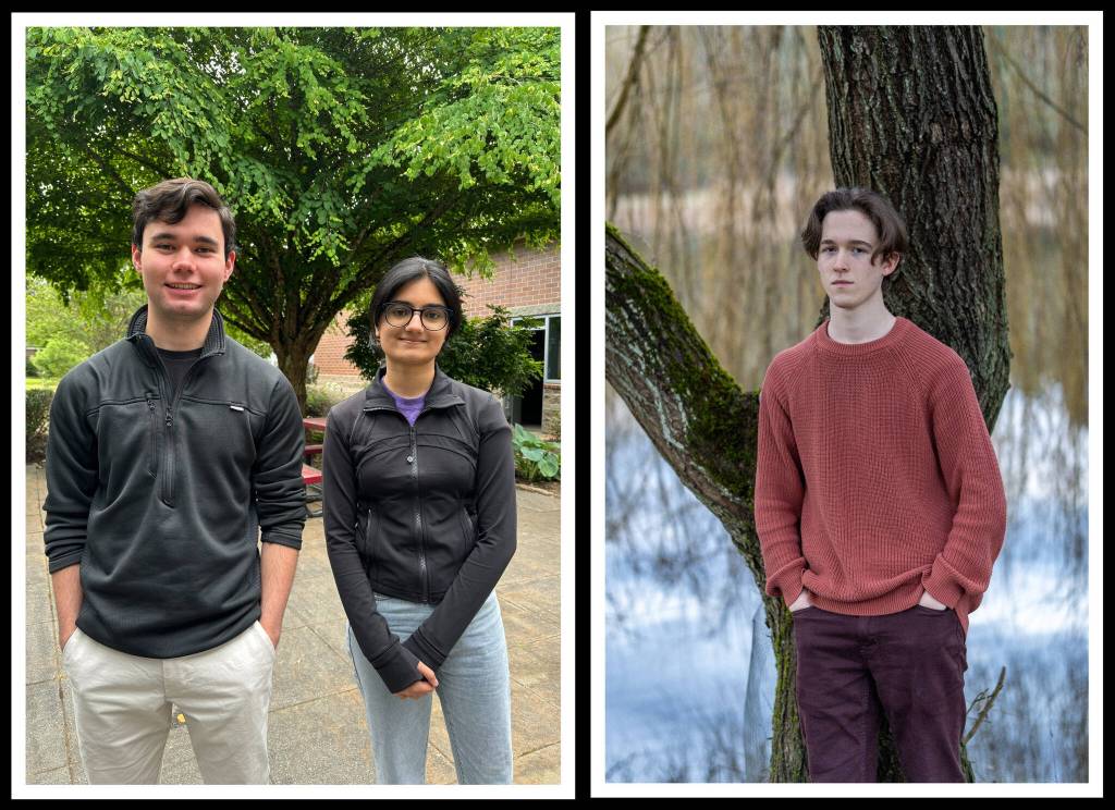 From left to right, Mercer Islands Davin Aoyama, Subhadra Vadlamannati and Andrei Espelien. Andy Nystrom/ staff photo (left) and courtesy photo