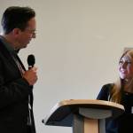 Mercer Island School District Superintendent Dr. Fred Rundle discusses Maya Lawrences robust and impactful school and community involvement, including girls lacrosse and soccer, cheer and Sparkle Cheer, Best Buddies Club and more. Andy Nystrom/ staff photo