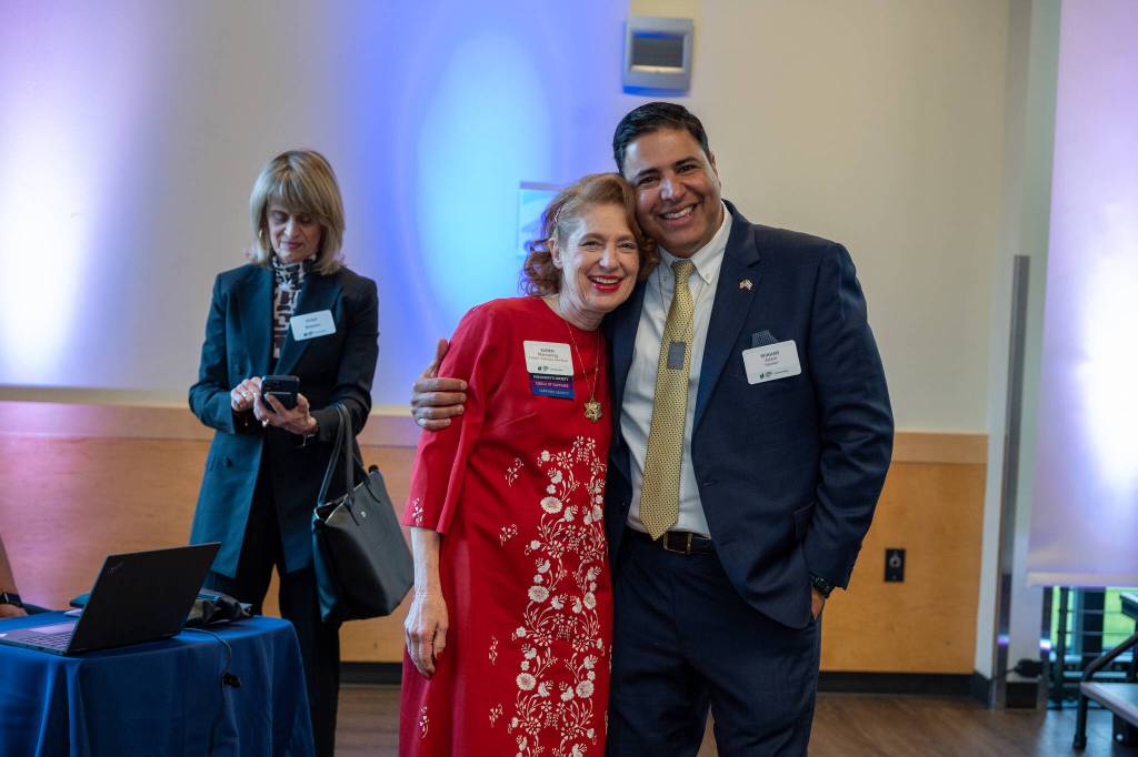 Pictured: Jewish National Fund-USA Washington State Board President Karen Mannering with Shahar Azani.