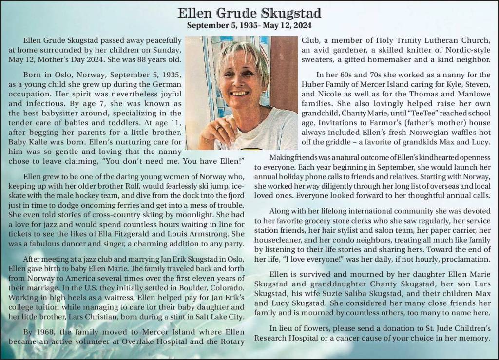 Ellen Grude Skugstad | Obituary