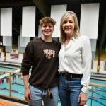 Piper Enge, left, and Mary Wayte had an insightful conversation on June 2 at the Mary Wayte Pool on Mercer Island. Andy Nystrom/ staff photo