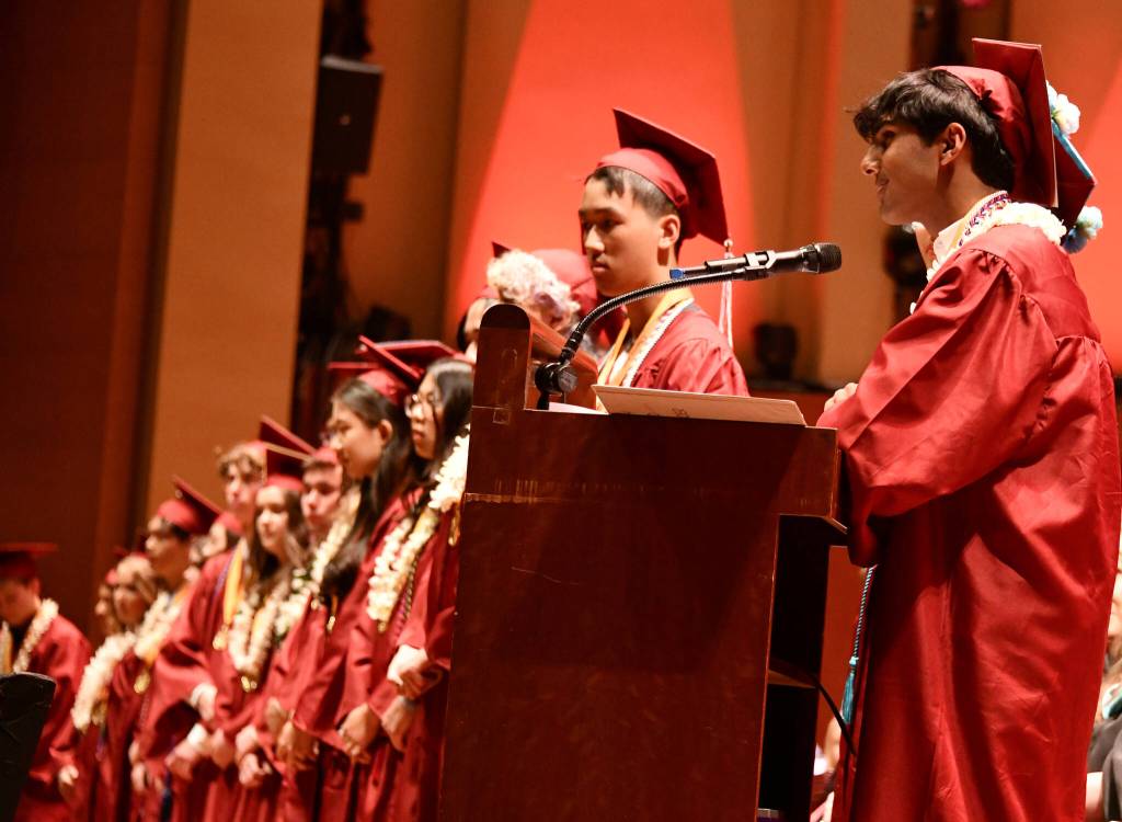 Nineteen valedictorians spoke at the ceremony. Andy Nystrom/ staff photo