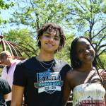 Mercer Island High School (MIHS) students Andrew Pollock and Joy Rurangwa are members of the schools Black Student Union that hosted a successful Juneteenth Community Celebration from noon to 4 p.m. on June 19 at Mercerdale Park. Andy Nystrom/ staff photo