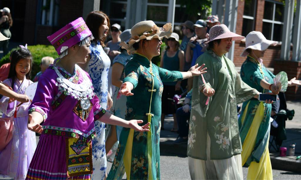Members of the Mercer Island Chinese Association participate in the parade. Andy Nystrom/ staff photo