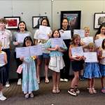 Back row: Bryce Martin (MIHS Scholarship), Niko Ulshin (MIHS Scholarship), Ashley Iwasaki (MIHS Scholarship), Angie Wang, Brielle Cai, Corbet Laughlin, Colette Granbois, Blake DeVille and Hannah Fong. Front row: Amelie Pfleeger, Ellie Jung, Janan Mohammadinejad, Elsie Roeter, Clara Roeter, Anika Younggreen and Owen Roeter. Photo courtesy of Theresa Zwingman