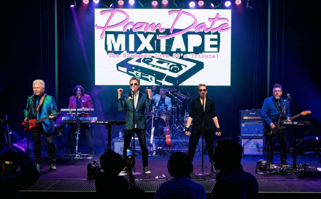 Prom Date Mixtape will groove through 80s new wave songs from 6:30-8:30 p.m. on Aug. 22 at the city of Mercer Islands Mostly Music in the Park series in Mercerdale Park. Presented by 4Culture, Mercer Island Community Fund, mioposto, Mercer Island City Lifestyle and Mercer Island Martial Arts. Photo courtesy of the city of Mercer Islands event page