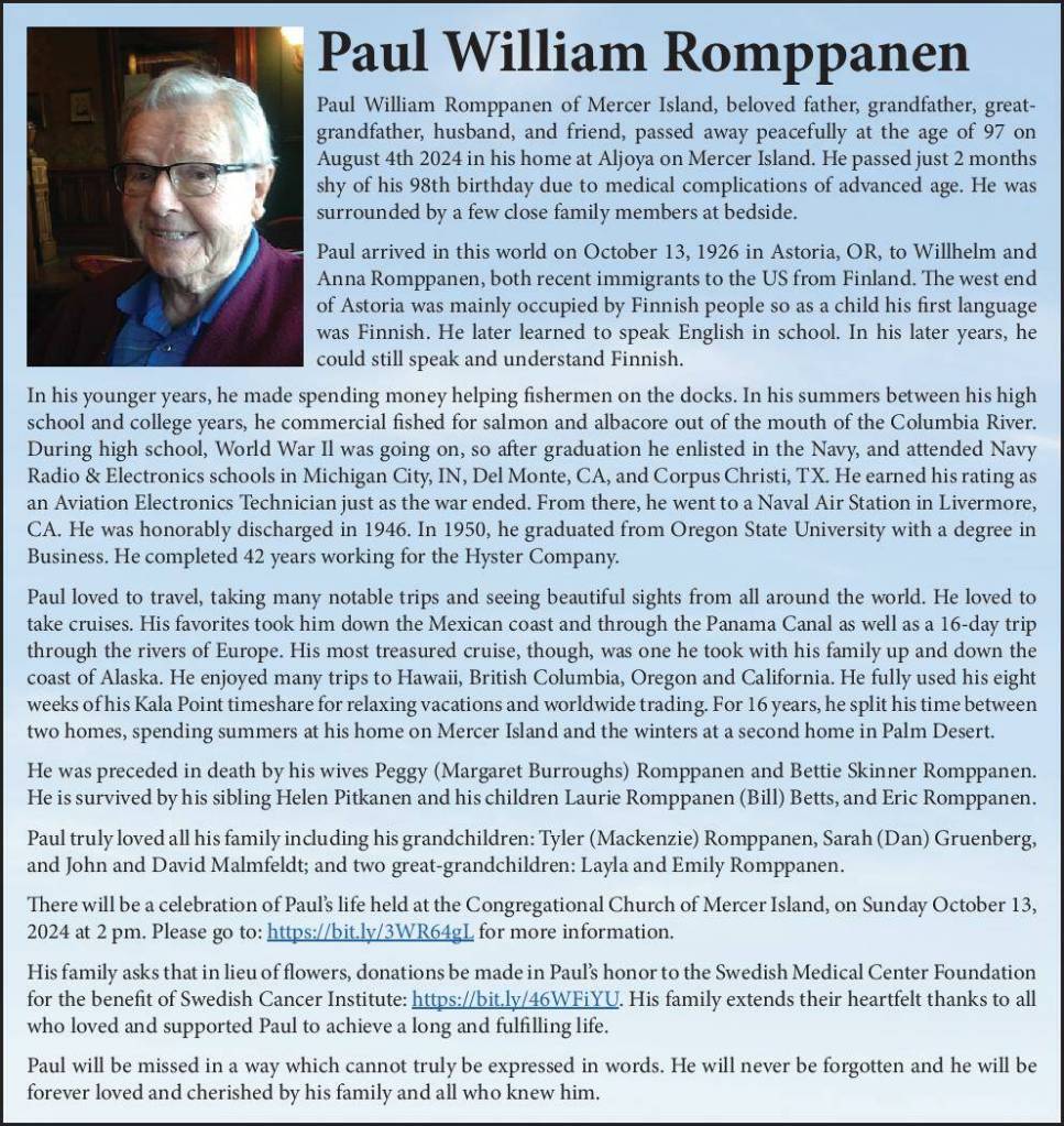 Paul William Romppanen | Obituary