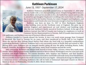 Kathleen Parkinson | Obituary