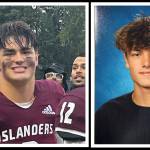 Mercer Island High School senior football players Tyler Williamson and Jack Buchan. Courtesy photos