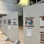 Part of the display of the Oct. 7 Art Showcase by Israeli Children. Photo courtesy of the Stroum Jewish Community Center and Jewish Family Service of Seattle