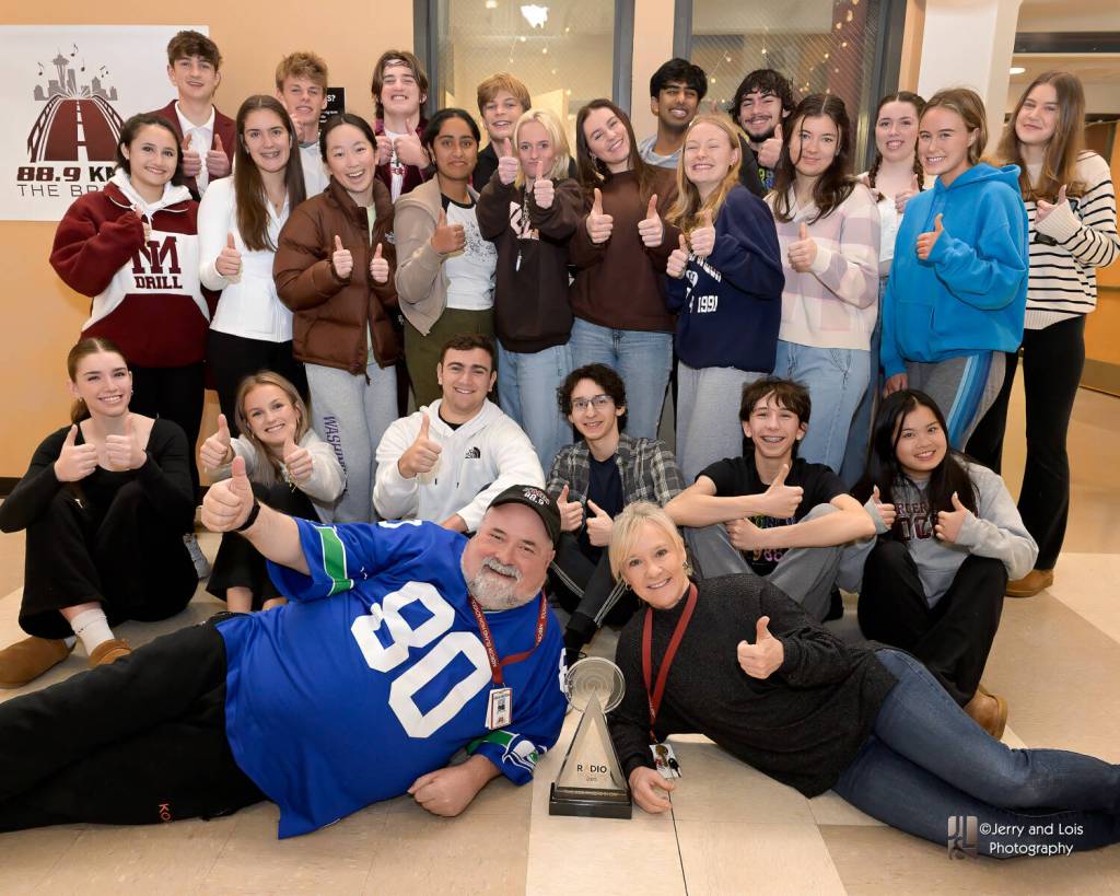 Mercer Island High Schools KMIH 88.9 The Bridge was named the best high school radio station in the country at the annual John Drury High School Radio Awards ceremony. Photo courtesy of Jerry and Lois Photography
