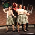 From left to right, Kaori Lancaster, Kyle Gerstel, Pilar Bousono and Joy Rurangwa will perform in the Mercer Island High School Drama departments production of Little Shop of Horrors. Here, theyre pictured at a full dress rehearsal. Photo courtesy of Alec Chvany