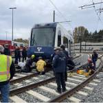 Eastside Fire & Rescue (EF&R) firefighters, including staff from Mercer Island stations 91 and 92, participated in several advanced trainings over the past few months. Local staff and other partner agencies have continued training in preparation for light rail activity across the Island. Crews utilized special equipment to practice lifting a train if needed in an emergency (pictured). EF&R units also trained with Olympic Pipeline to ensure crews are prepared to identify and handle pipeline-specific emergencies. At each station within the EF&R network, crews were tasked with a simulated rescue of a worker from a vault that contained a possible gas leak. Three EF&R firefighters also completed initial swift water rescue technician training on the Snoqualmie River and they can now operate in moving water to conduct rescues safely. Additionally, members of the EF&R Technical Rescue team are now certified elevator rescue technician instructors. Photo courtesy of the city of Mercer Island