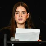 Northwest Yeshiva High School senior Elianna Rothstein delivers her Dvar Torah speech at the gala. Andy Nystrom/ staff photo
