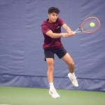 Mercer Island High School senior tennis player Gian Manhas. Photo courtesy of Northwest Sports Photography