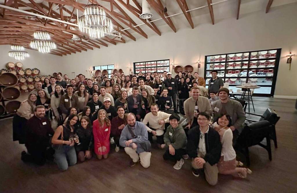 Mercer Island High Schools Class of 2014 held its 10-year reunion on Dec. 21 at Sparkman Cellars in Woodinville. Photo courtesy of the Mercer Island School District