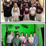 Top, Mercer Island High School (MIHS) KMIH 88.9 The Bridge students and, below, MIHS.TV students. Photo courtesy of the Mercer Island School District