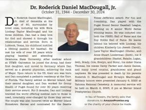 Dr. Roderick Daniel MacDougall, Jr. | Obituary