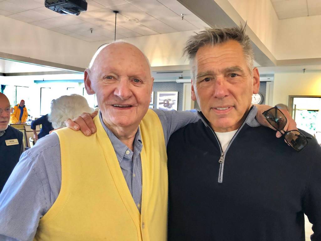 Coach Tommy Brasher and Jim Zorn. Photo by Greg Asimakoupoulos