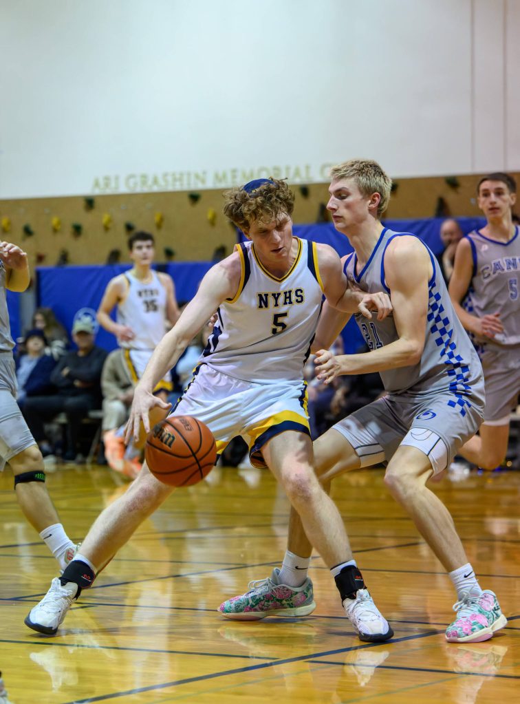 Joe Benoliel of NYHS vs. Mount Vernon Christian on Jan. 25, 2025.