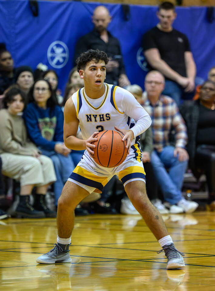 Sol Levy of NYHS vs. Mount Vernon Christian on Jan. 25, 2025.