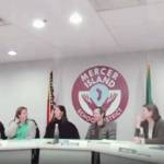Screenshot from a video of the Feb. 12 meeting of the Mercer Island School Board.