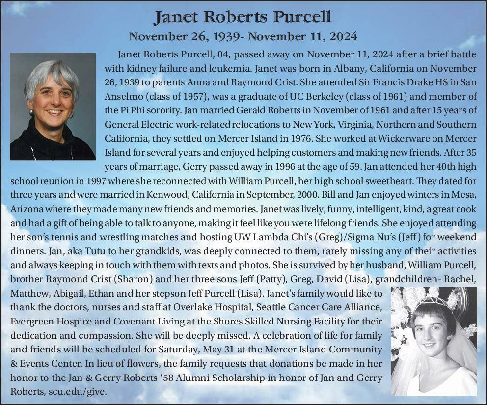 Janet Roberts Purcell | Obituary