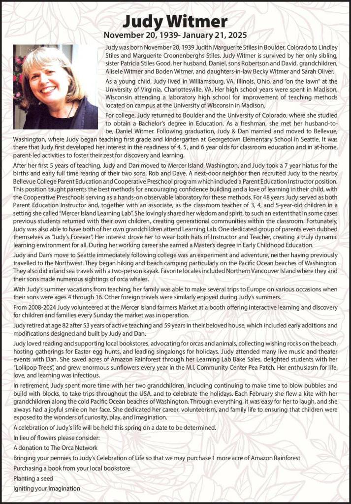 Judy Witmer | Obituary