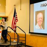 Frank Blethen, publisher and CEO of the Seattle Times, spoke about the papers lengthy history at the Rotary Club of Mercer Islands meeting on Feb. 18 at the Mercer Island Community and Event Center. Blethen told Rotarians that his family has owned the newspaper continuously since 1896. He has been the publisher for the past four decades and will soon pass the baton to his son. He added that the Seattle Times remains one of the most successful metropolitan newspapers in the nation and currently has around 100,000 subscribers to the print edition and 200,000 subscribers to the online version. Photo courtesy of Greg Asimakoupoulos