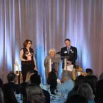 Mercer Island Youth and Family Services (MIYFS) Administrator Derek Franklin and MIYFS Foundation Executive Director Amy French with Carin Mack, who received the 2025 Philanthropy Award. Photo courtesy of Steve Sogge