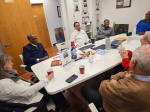 Clockwise from left: Diane Tien, Johnny Gage, Gregory Adams, Monique Mason, Larry Brooks, Steve Sheppard, Greg Asimakoupoulos. Photo courtesy of John Hamer