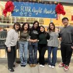 Mercer Island High Schools Education Coalition for Asian American Representation (ECAAR) Clubs leadership team is (left to right) Dani King (English teacher and club adviser), Lily Lin (senior), Angel Nguyen (sophomore), Cece Wang (senior and co-president), Anna Koskinen (senior), Christian Ha (senior and co-president) and James Young (junior  not pictured). They are pictured at the clubs Night Market on March 2. Photo courtesy of the Mercer Island School District