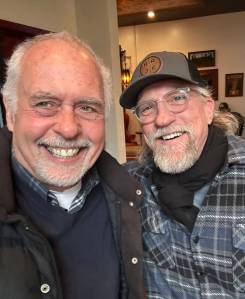 Guest columnist Greg Asimakoupoulos and Ed Holmes, former chief of the Mercer Island Police Department. Courtesy photo