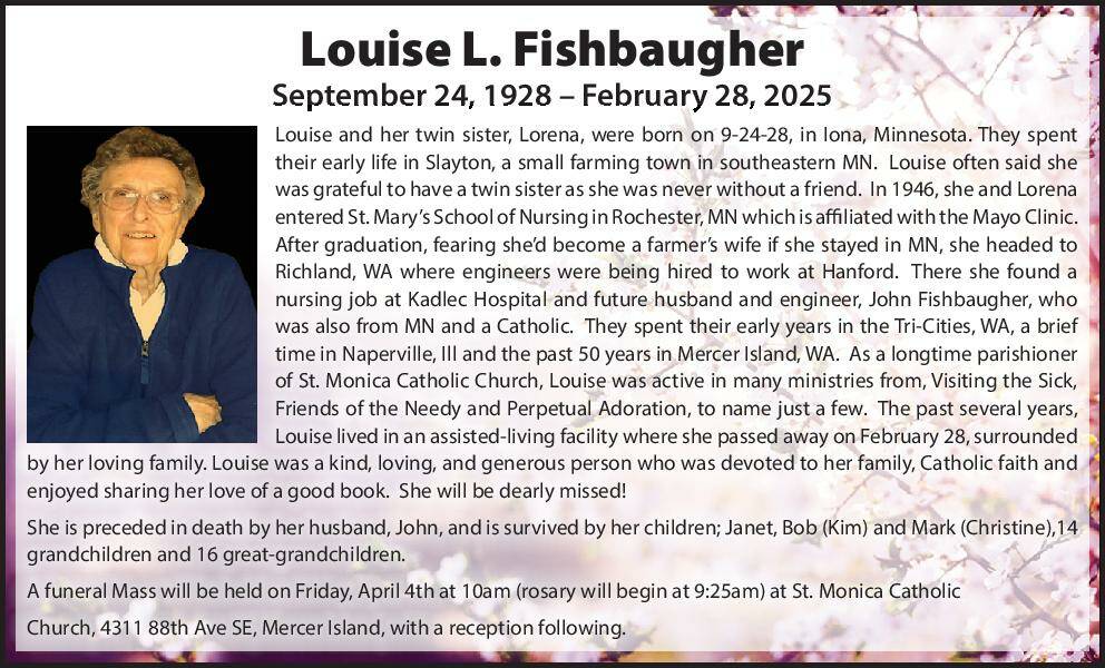 Louise L. Fishbaugher | Obituary