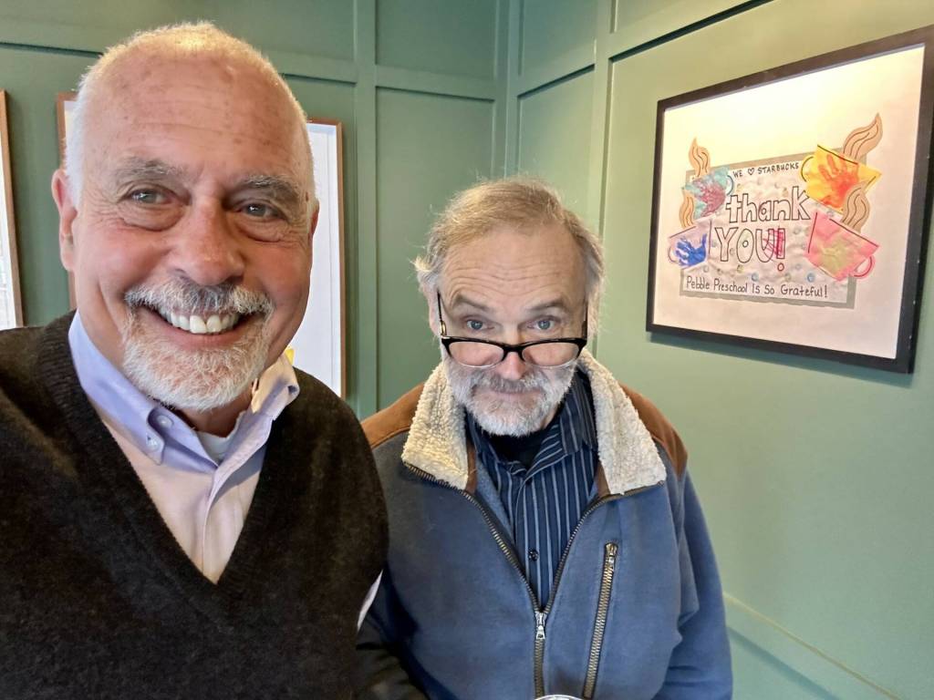 Guest columnist Greg Asimakoupoulos and Dave Ross. Courtesy photo