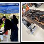 Mercer Island Police Department officers collected 61 unwanted firearms at their gun buyback event on March 29 at the city hall campus. Photos courtesy of the Mercer Island Police Department