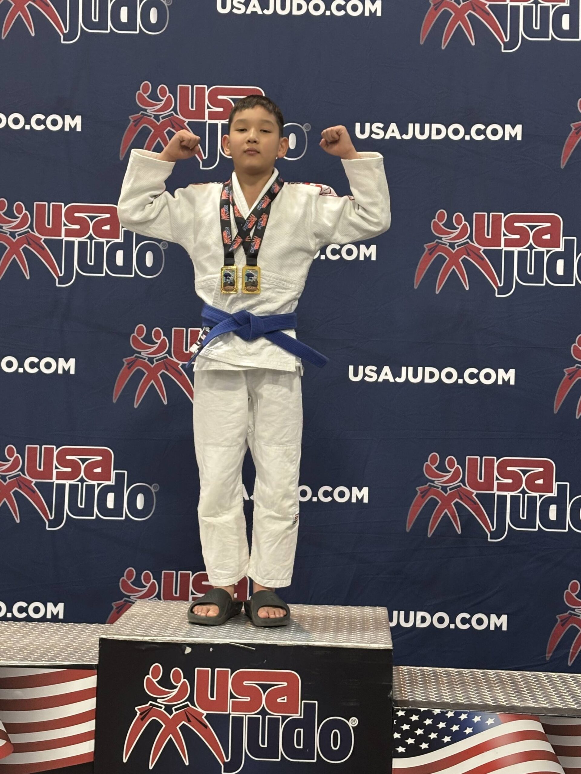 Northwood Elementary School student Mikhail Zulaev won two gold medals at the Youth Judo Championship on March 29-30 in Salt Lake City, Utah. Mikhail took gold in the Bantam 6 boys born in 2015, up to 35kg, division and the Bantam 6 boys born in 2015, up to 39kg, division. Courtesy photo